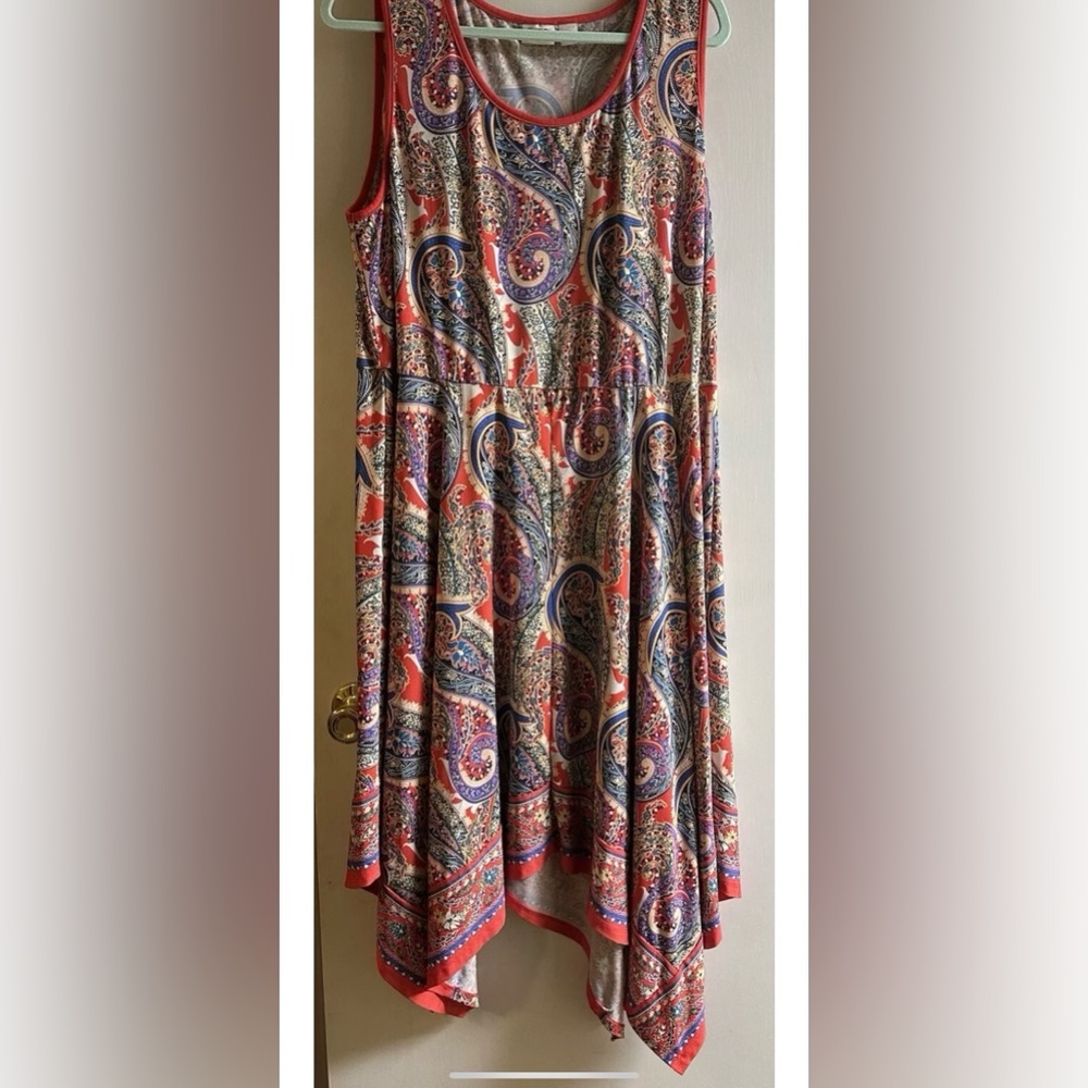 Paisley Print Dress - Multicolor